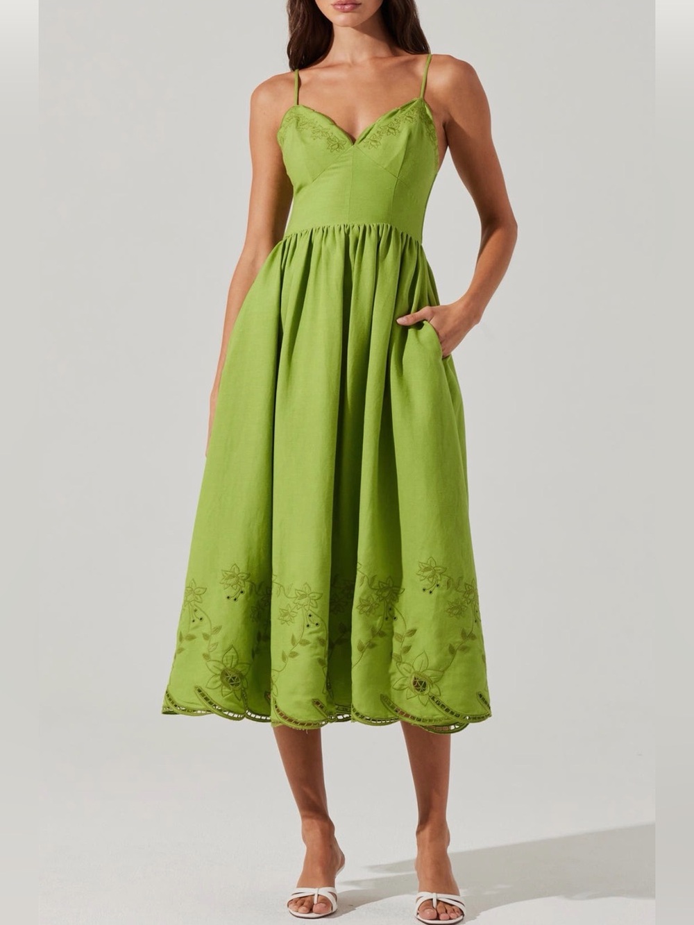 Kaidi Embroidered Midi Dress